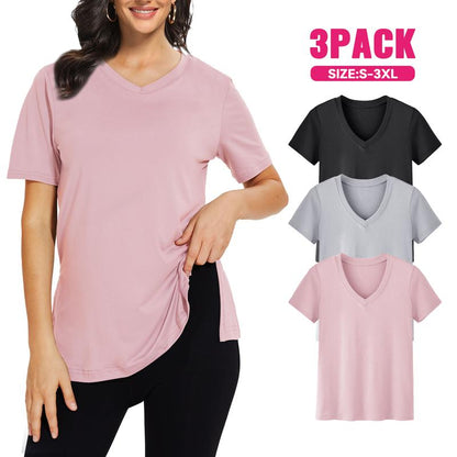 Selena | Women's Relaxed Casual Loose Fit Tee (Pack of 3)