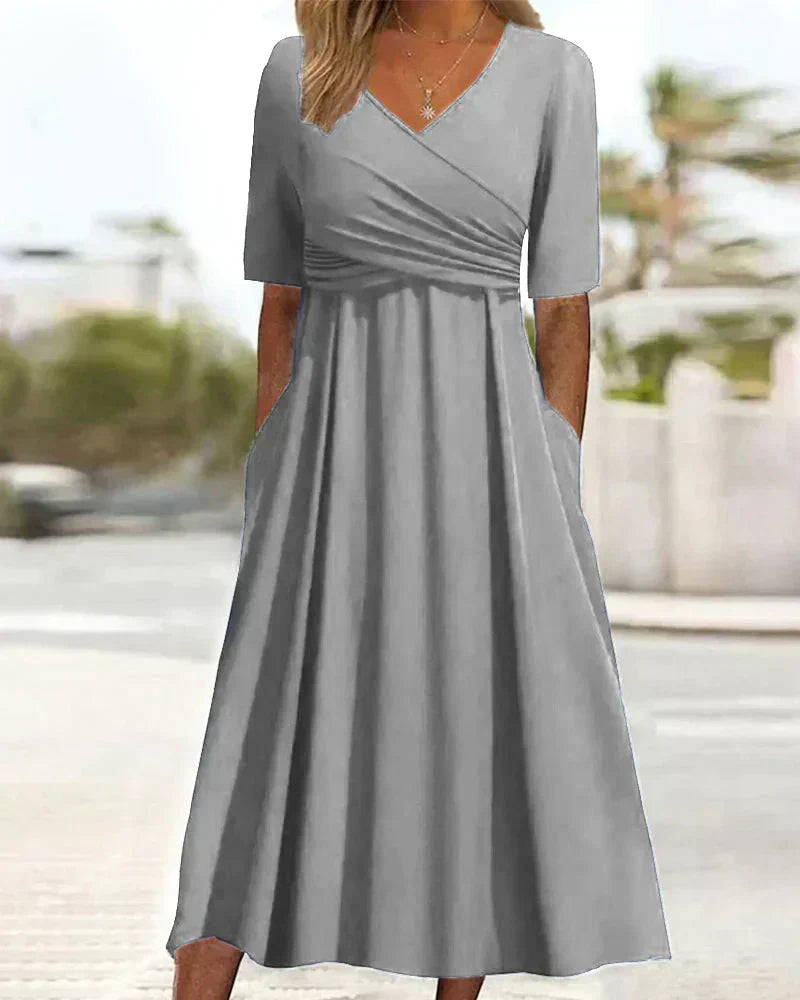 Anna | Women's Short Sleeve Wrap Dress with V-Neck