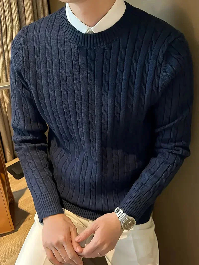 Men's Brit & Boho | Cable Jumper with Long Sleeve