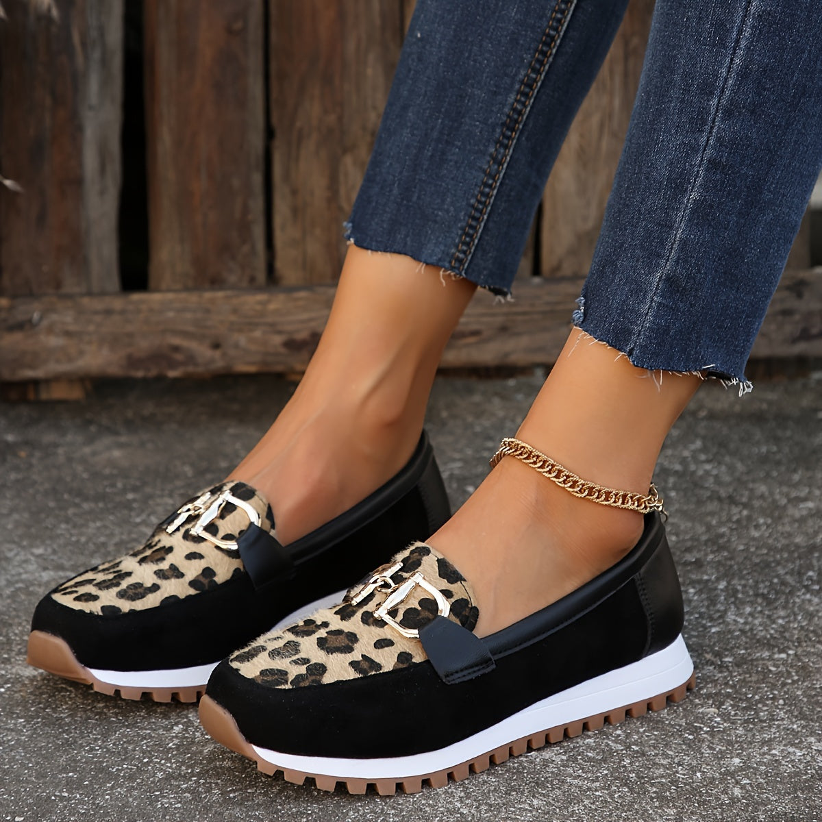 Mindy | Women's Lightweight Slip-On Animal Print Cushioned Loafers