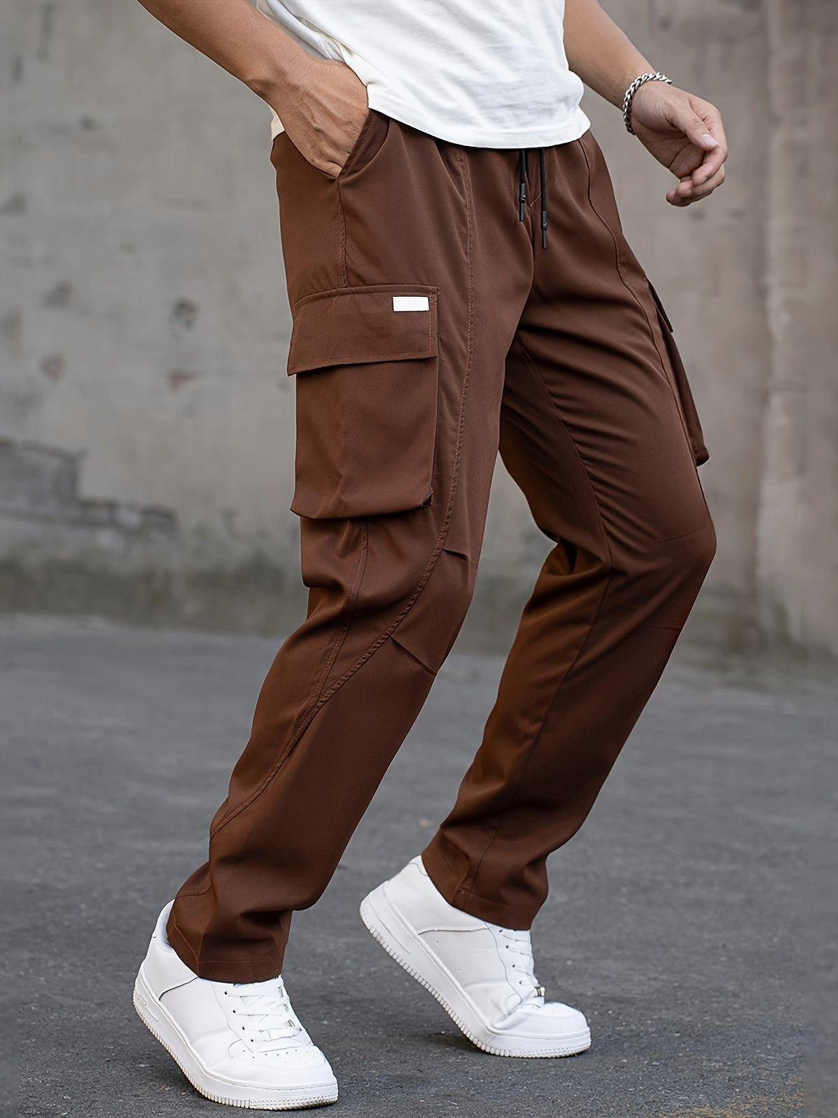 Sandro | Men's Casual Cargo Trousers with Pockets