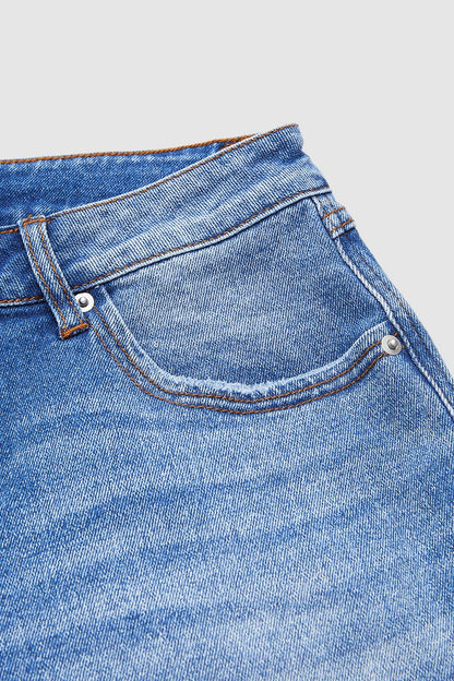 Women's Mid-Rise Straight Fit Denim Jeans