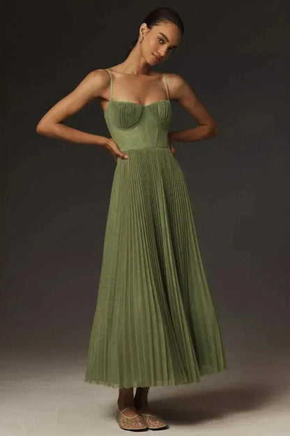 Isabella | Women's Pleated Midi Dress