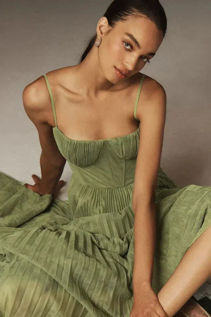 Isabella | Women's Pleated Midi Dress