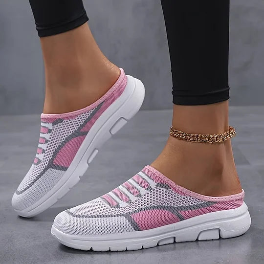 Cushioned Chic and Breathable Women's Slip-On Trainers
