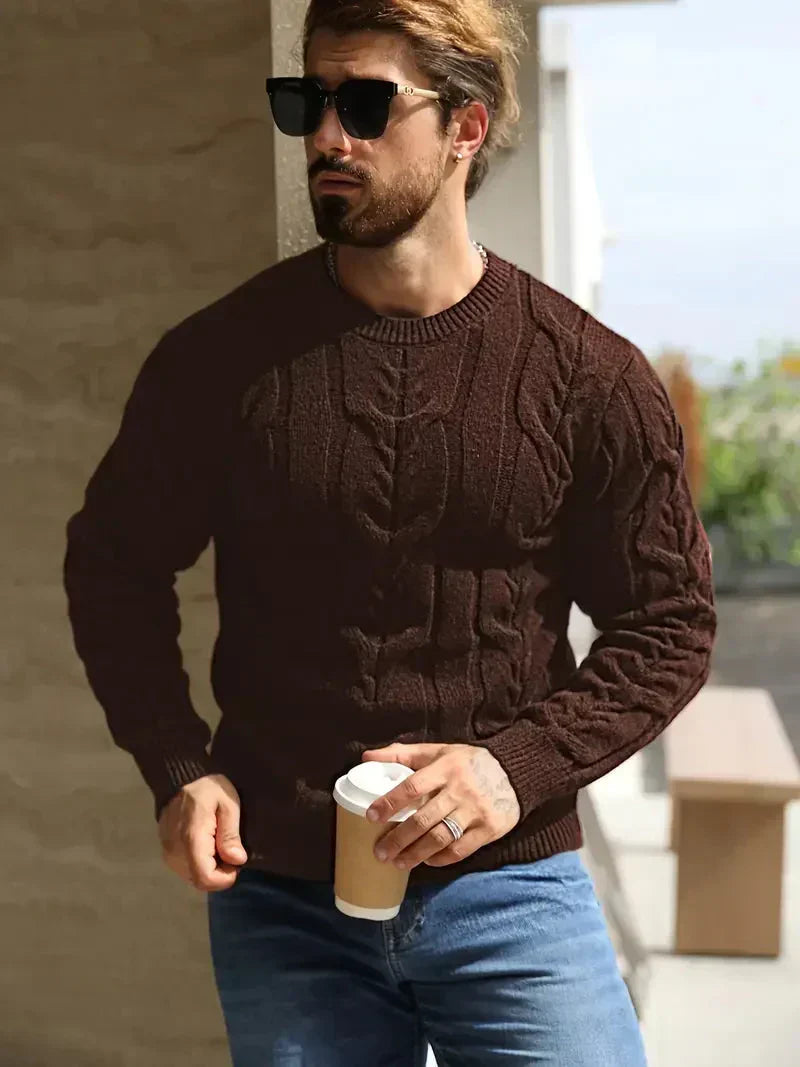 Men's Brit & Boho | Graphica Geo Jumper with Crew Neck