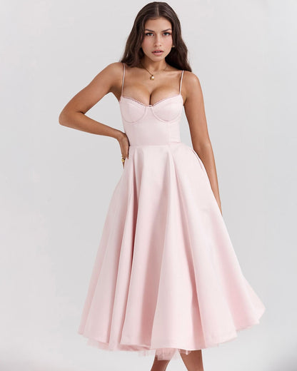 Ophira | Women's Classy Corset Midi Dress