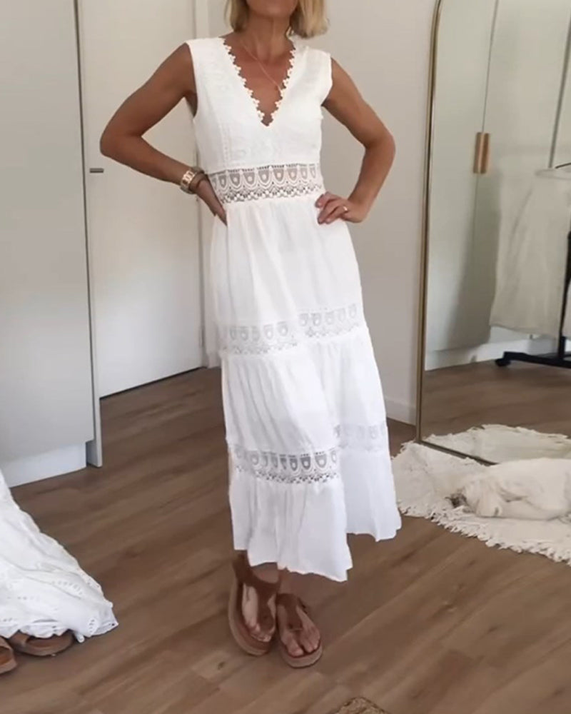 Kim | Women's V-Neck Maxi Dress (Almost Sold Out)