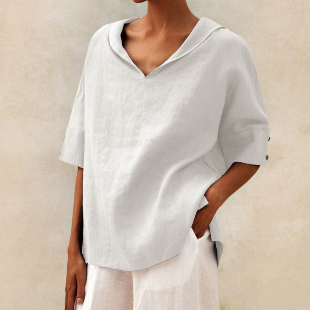 Lhinee | Longline Casual Loose-Fit Blouse