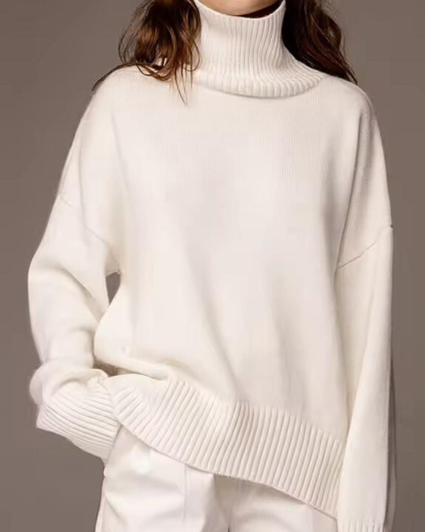 Lesley | Women's Longline Relaxed Oversized Roll Neck Jumper