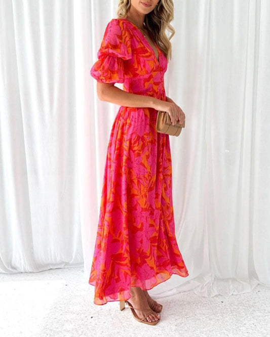 Zeria | Women's Tropical Radiant Midi Dress