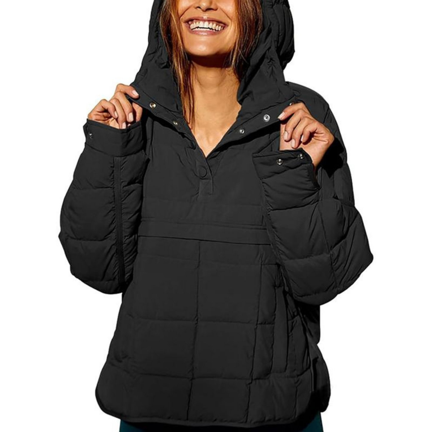 Fely | Women's Oversized Hooded Pullover Jacket