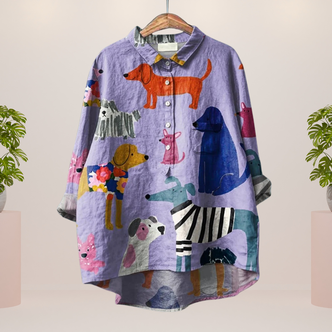 Freya | Women's Trendy Fashion Print Art Shirt