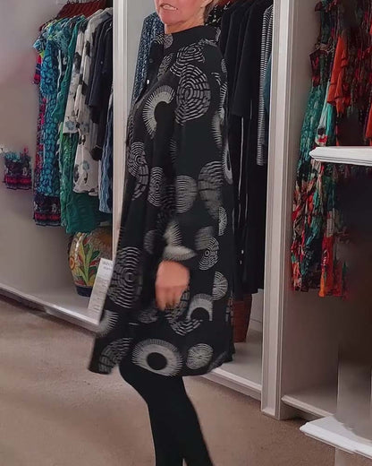 Marlene | Women's Casual Geometric Print Midi Dress