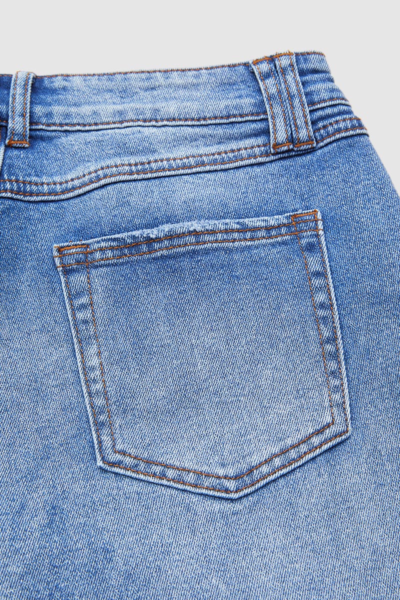 Women's Mid-Rise Straight Fit Denim Jeans