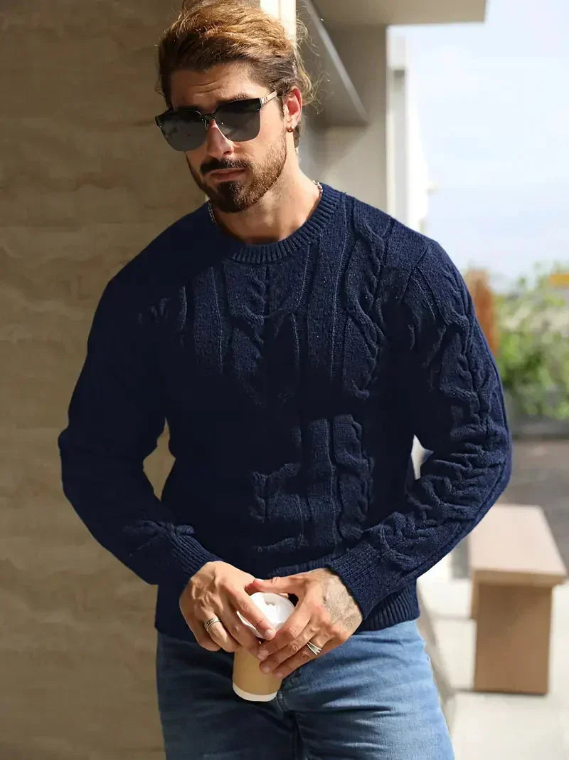 Men's Brit & Boho | Graphica Geo Jumper with Crew Neck