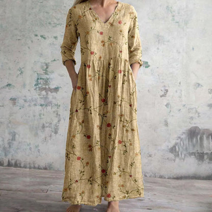 Eliana | Women's Elegant Floral Midi Dress Premium Quality