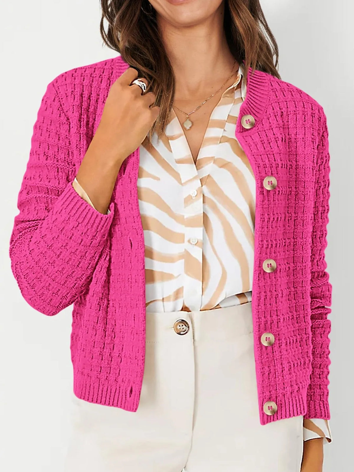 Harper | Women's Cardigan with Button Placket