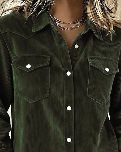 Lyra | Women's Classic Long Sleeve Shirt with Notch Collar