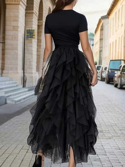 Cecil | Women's Stylish Layered Tutu Skirt