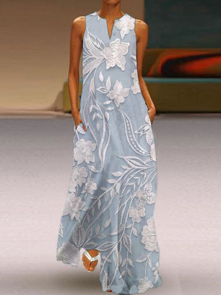 Meliora | Women's Luxe Printed Maxi Dress