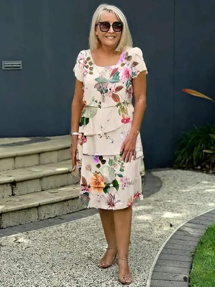 Francin | Women's Airy Floral Dress with Ruffle Detail