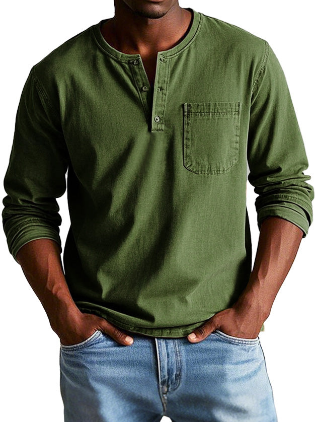 Ellis | Men's Vintage Henley Shirt