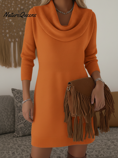 Lola | Women's Relaxed Cozy Elegant Jumper Midi Dress