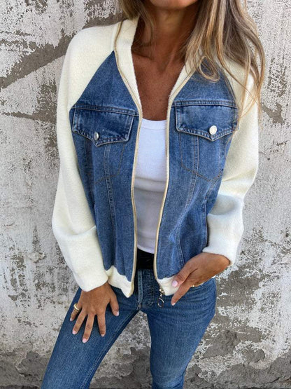 Madison | Women's Casual Zip-Up Jacket with V-Neck and Long Sleeve