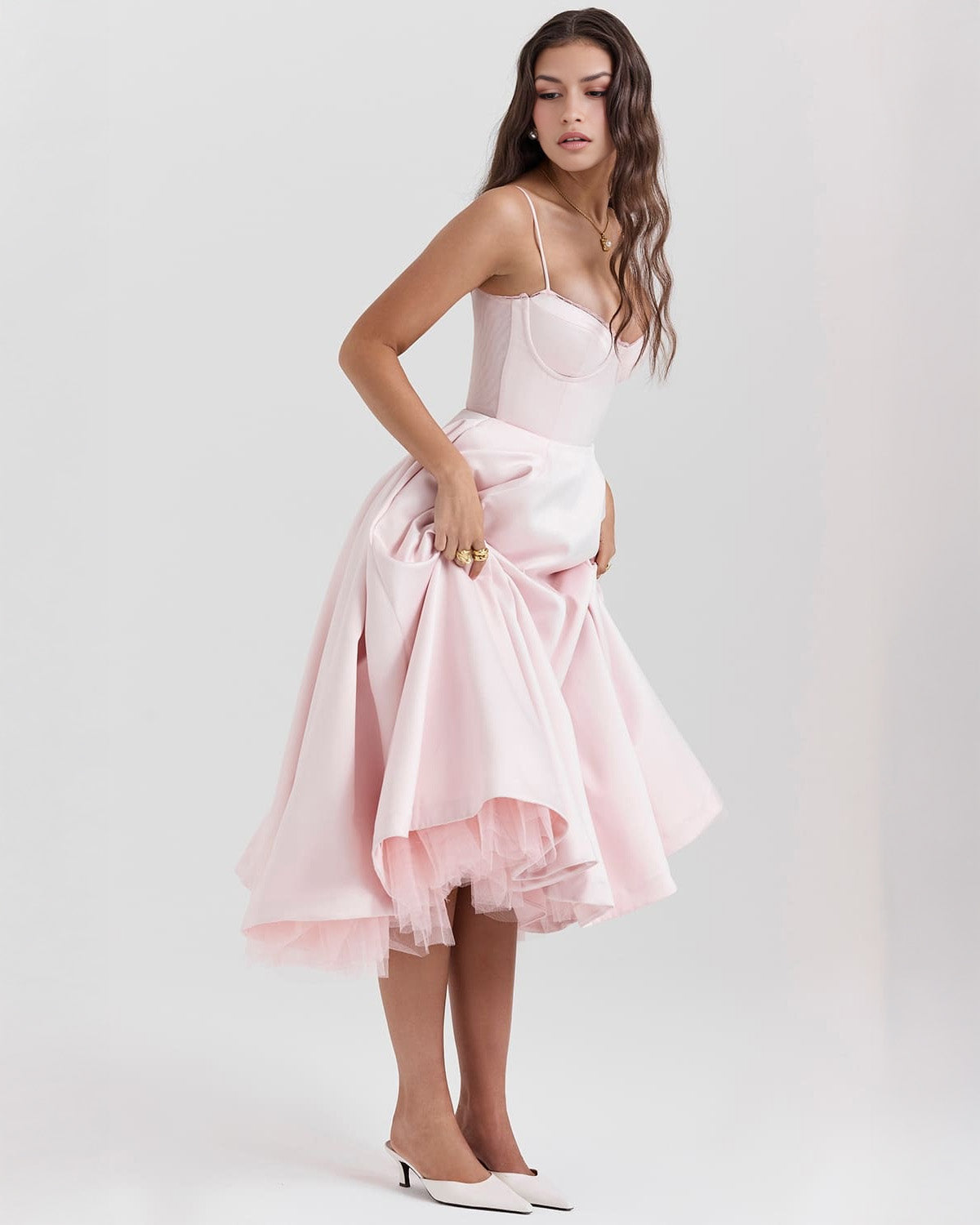 Ophira | Women's Classy Corset Midi Dress