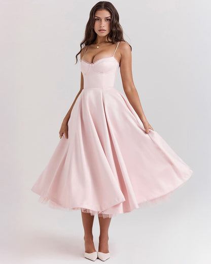 Ophira | Women's Classy Corset Midi Dress