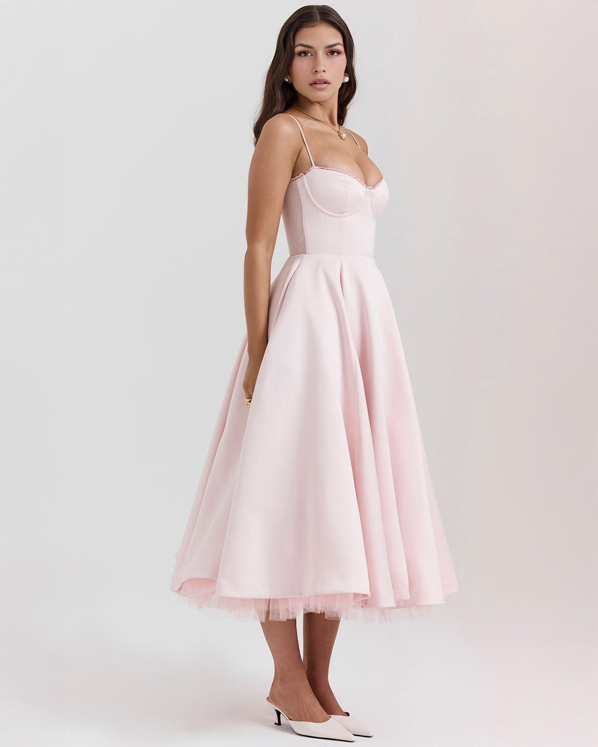 Ophira | Women's Classy Corset Midi Dress
