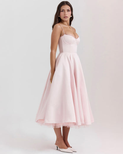 Ophira | Women's Classy Corset Midi Dress