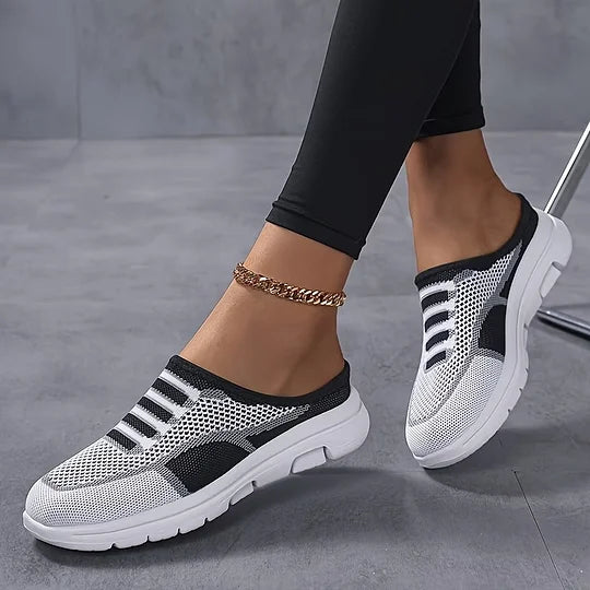 Cushioned Chic and Breathable Women's Slip-On Trainers