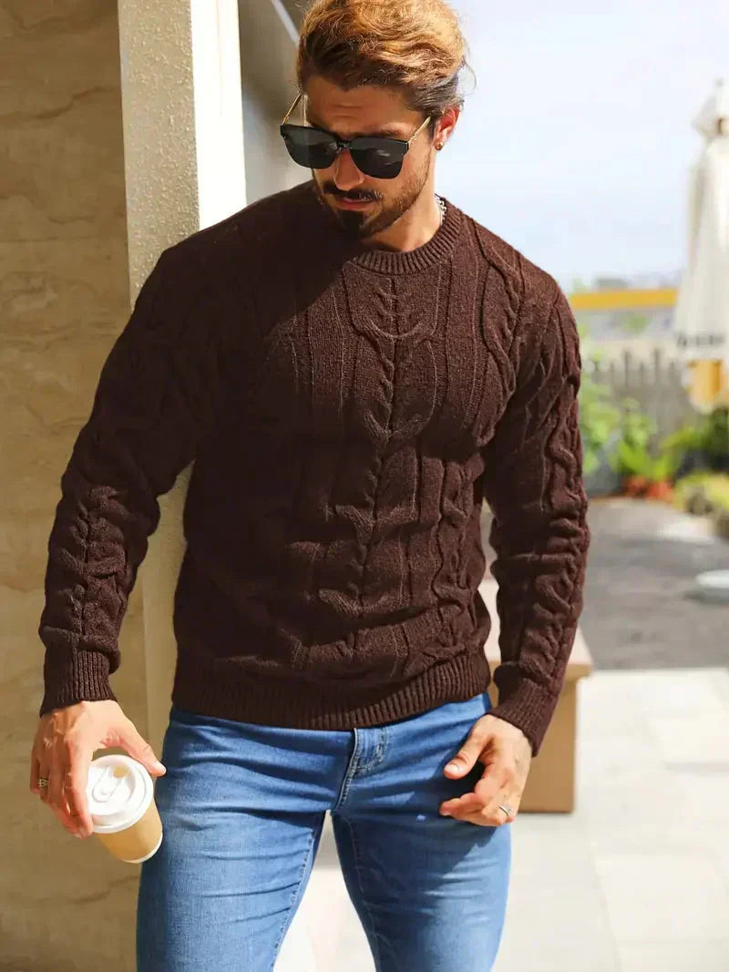 Men's Brit & Boho | Graphica Geo Jumper with Crew Neck