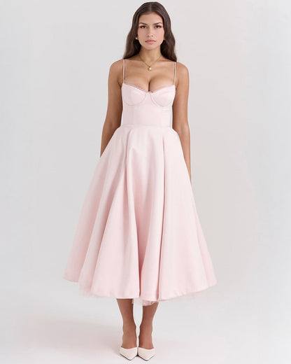 Ophira | Women's Classy Corset Midi Dress