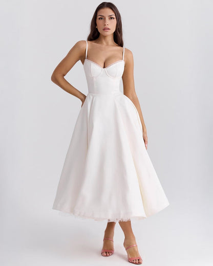 Ophira | Women's Classy Corset Midi Dress