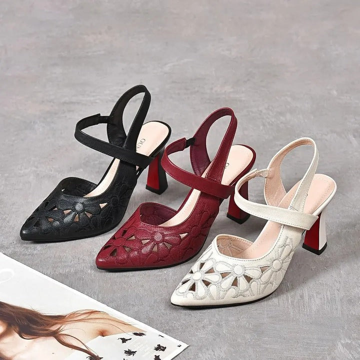 Jonah | Women's Cushioned Slip-On Retro Orthopedic High Heels with Arch Support
