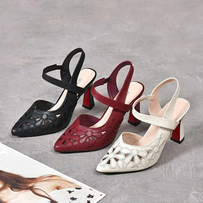 Jonah | Women's Cushioned Slip-On Retro Orthopedic High Heels with Arch Support