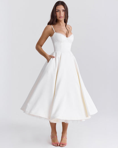 Ophira | Women's Classy Corset Midi Dress