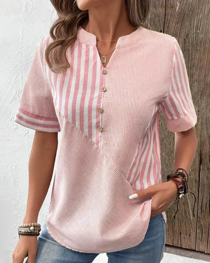 Lila | Women's Longline Cozy Striped Top