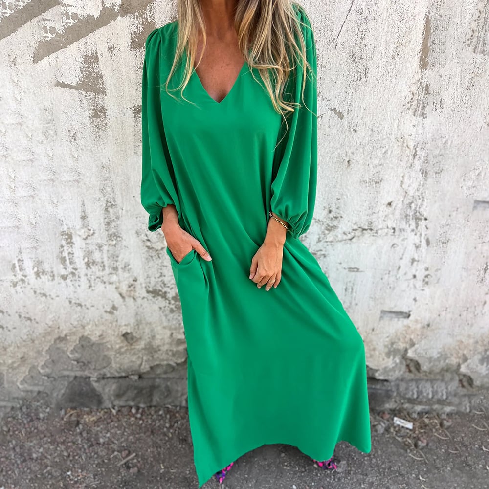 Delilah | Women's Relaxed Maxi Dress with V-Neck