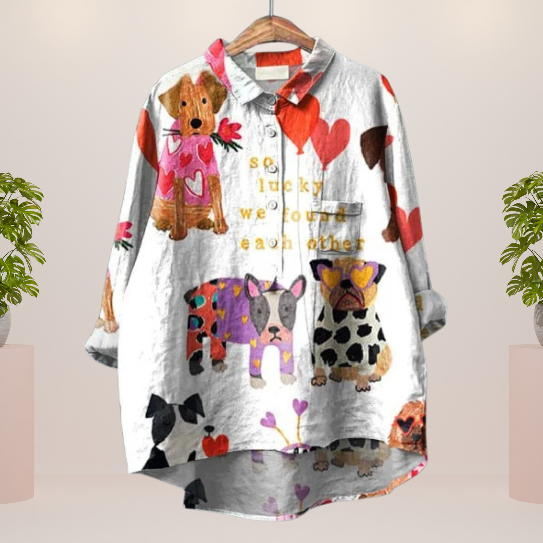 Freya | Women's Trendy Fashion Print Art Shirt