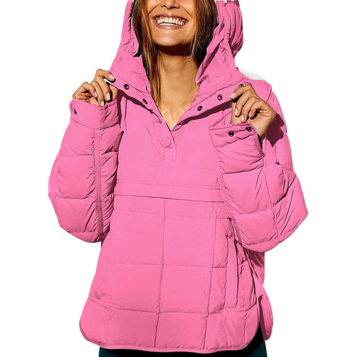 Fely | Women's Oversized Hooded Pullover Jacket