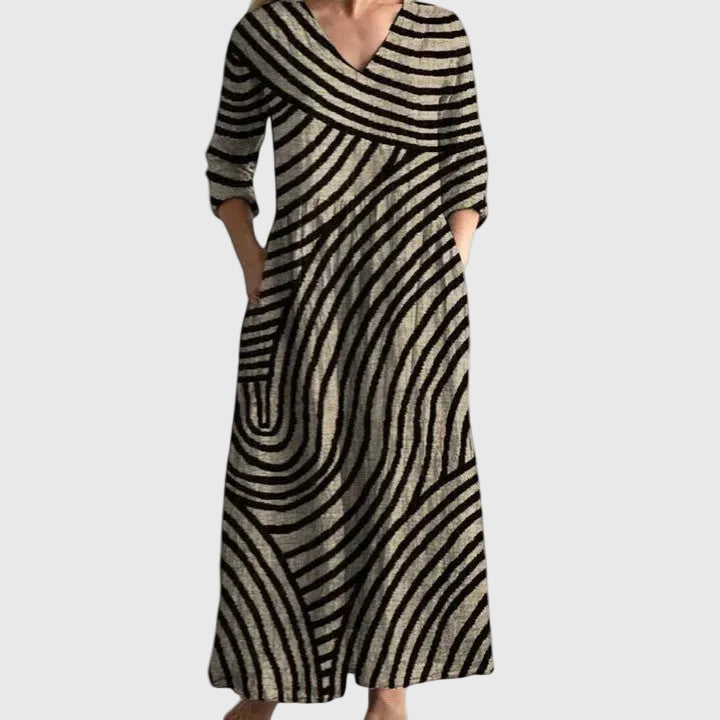 Fiona | Women's Graceful Midi Dress with Flowing Design