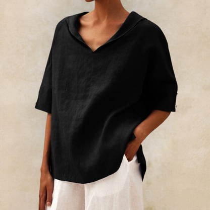 Lhinee | Women's Longline Casual Loose-Fit Blouse
