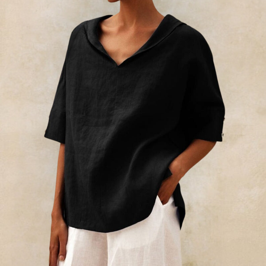 Zoe | Women's Casual Loose-Fit Blouse with Short Sleeve