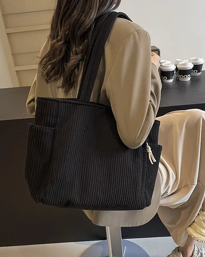 Talia | Ribbed Tote Bag