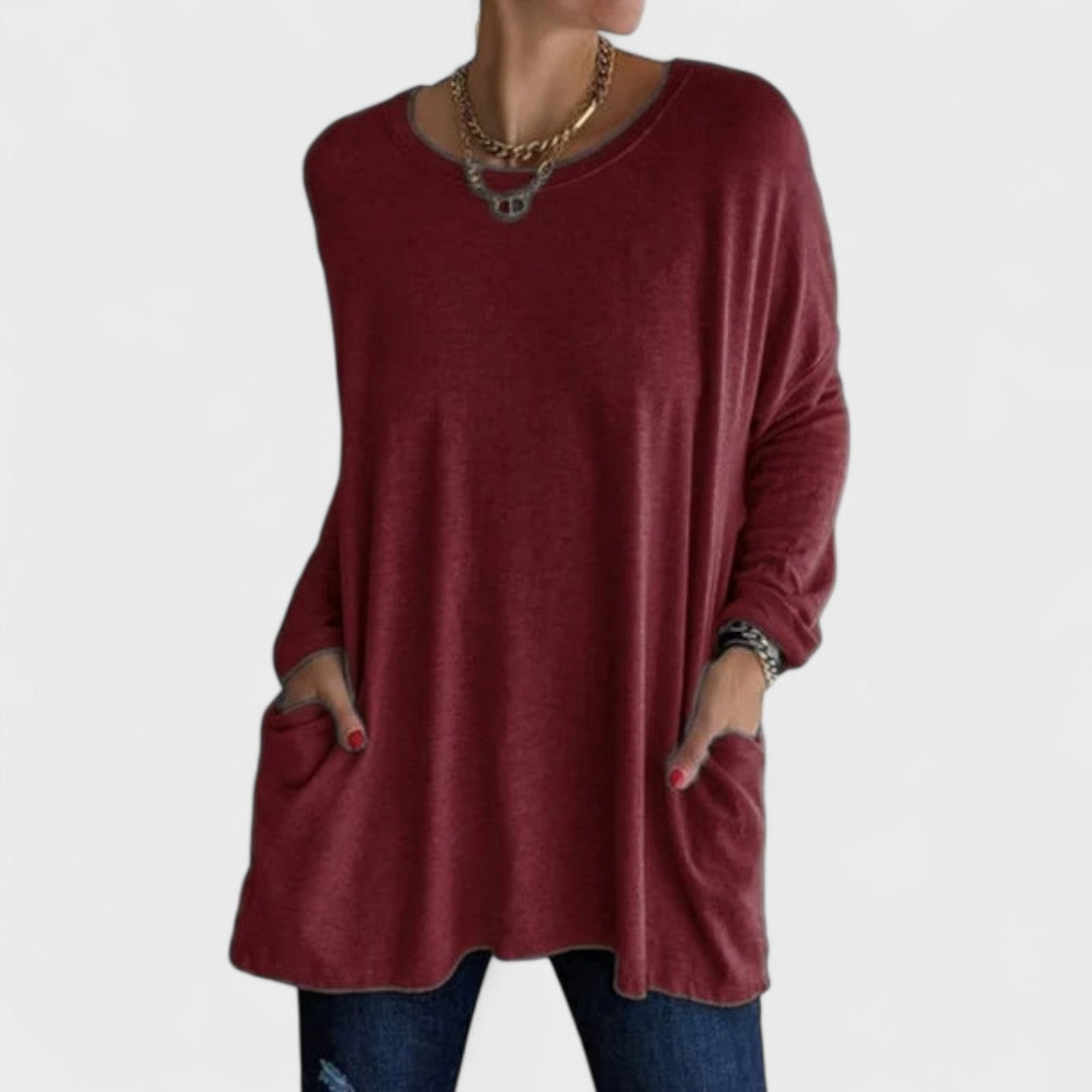Moira | Women's Longline Casual Long Sleeve Top