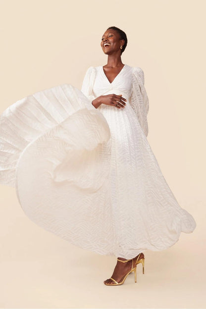 Florie | Women's Elegant Long V-Neck Maxi Dress